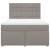 Pat box spring cu saltea, gri taupe, 160x200 cm material textil GartenMobel Dekor