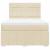 Pat box spring cu saltea, crem, 160x200 cm, material textil GartenMobel Dekor
