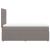 Pat box spring cu saltea, gri taupe, 80x200 cm, textil GartenMobel Dekor