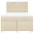 Pat box spring cu saltea, crem, 160x200 cm, material textil GartenMobel Dekor