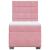 Pat box spring cu saltea, roz, 90x200 cm, catifea GartenMobel Dekor