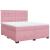 Pat box spring cu saltea, roz, 180x200 cm, catifea GartenMobel Dekor