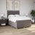 Pat box spring cu saltea, gri taupe, 160x200 cm material textil GartenMobel Dekor
