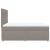 Pat box spring cu saltea, gri taupe, 160x200 cm material textil GartenMobel Dekor