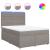 Pat box spring cu saltea, gri taupe, 160x200 cm material textil GartenMobel Dekor