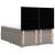 Pat box spring cu saltea, gri taupe, 160x200 cm material textil GartenMobel Dekor