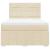 Pat box spring cu saltea, crem, 160x200 cm, material textil GartenMobel Dekor