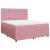 Pat box spring cu saltea, roz, 180x200 cm, catifea GartenMobel Dekor