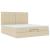 Cadru de pat otoman cu saltea crem 160x200cm stofa GartenMobel Dekor