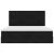 Cadru de pat otoman cu saltele, catifea neagră 160x200cm GartenMobel Dekor