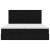 Cadru de pat otoman cu saltele, catifea neagră 160x200cm GartenMobel Dekor