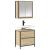 Set mobilier de baie, 2 piese, stejar sonoma, lemn prelucrat GartenMobel Dekor