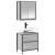 Set mobilier de baie, 2 piese, gri sonoma, lemn prelucrat GartenMobel Dekor