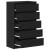 Dulap cu sertar, stejar negru, 60x36x103 cm, lemn prelucrat GartenMobel Dekor