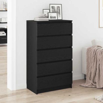 Dulap cu sertar, stejar negru, 60x36x103 cm, lemn prelucrat GartenMobel Dekor