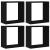 Rafturi de perete cub 4 buc. stejar negru, 30x15x30 cm lemn GartenMobel Dekor