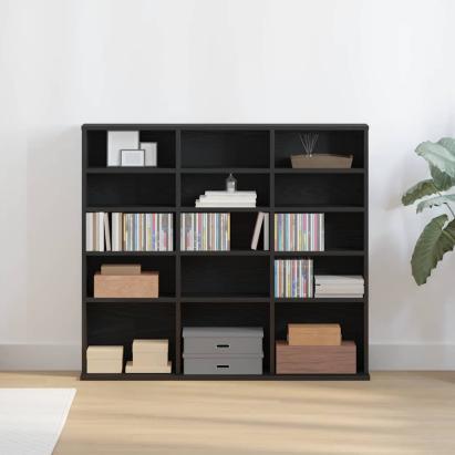 Dulap pentru CD-uri, stejar negru, 100,5x23x89,5 cm GartenMobel Dekor