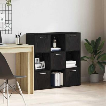 Bibliotecă, stejar negru, 90x28x90 cm, lemn prelucrat GartenMobel Dekor