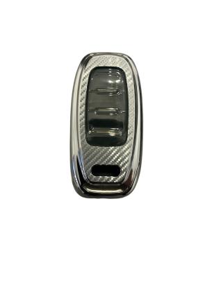 Husa Cheie Audi A6 4G, 3 Butoane, Smartkey, Gri Carbon, Tpu AutoProtect KeyCars