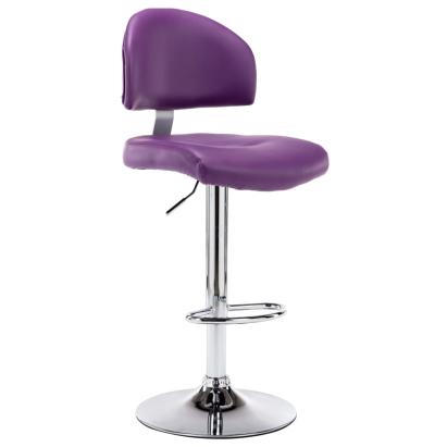 Scaun de bar, violet, piele ecologică GartenMobel Dekor