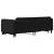 Pat de zi cu extensie, negru, 90x200 cm, textil GartenMobel Dekor