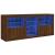 Servantă cu lumini LED, stejar maro, 181,5x37x67 cm GartenMobel Dekor