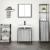 Set mobilier de baie, 2 piese, gri sonoma, lemn prelucrat GartenMobel Dekor