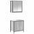 Set mobilier de baie, 2 piese, gri sonoma, lemn prelucrat GartenMobel Dekor