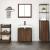 Set mobilier de baie, 2 piese, stejar maro, lemn prelucrat GartenMobel Dekor