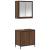 Set mobilier de baie, 2 piese, stejar maro, lemn prelucrat GartenMobel Dekor