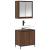Set mobilier de baie, 2 piese, stejar maro, lemn prelucrat GartenMobel Dekor