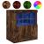 Servantă cu lumini LED, stejar fumuriu, 60,5x37x67 cm GartenMobel Dekor