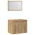 Set mobilier de baie, 2 piese, stejar artizanal, lemn prelucrat GartenMobel Dekor