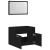 Set de mobilier de baie din 2 piese din lemn de stejar negru GartenMobel Dekor