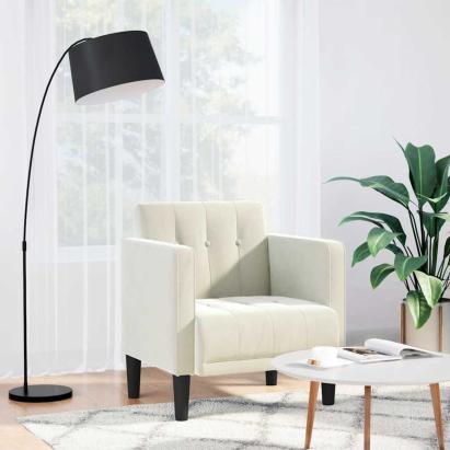 Canapea Scaun cu cotiere, crem, 53 cm, catifea GartenMobel Dekor