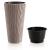 Ghiveci decorativ de flori, rotund, inalt, cafeniu, 29.7x53.1 cm, Sandy GartenVIP DiyLine