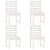 Set de dining pentru grădină, 5 piese, alb, lemn masiv de pin GartenMobel Dekor