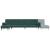 Canapea extensibilă în formă de L verde 271x140x70 cm catifea GartenMobel Dekor