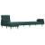 Canapea extensibilă în formă de L verde 271x140x70 cm catifea GartenMobel Dekor