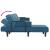 Canapea extensibilă formă de L albastru 260x140x70 cm catifea GartenMobel Dekor