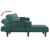 Canapea extensibilă în formă de L verde 260x140x70 cm catifea GartenMobel Dekor