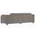 Pat de zi cu extensie, gri taupe, 100x200 cm, textil GartenMobel Dekor