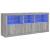 Dulap cu lumini LED, gri sonoma, 162x37x67 cm GartenMobel Dekor