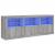 Dulap cu lumini LED, gri sonoma, 181,5x37x67 cm GartenMobel Dekor