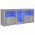 Servantă cu lumini LED, gri sonoma, 181,5x37x67 cm GartenMobel Dekor