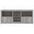 Servantă cu lumini LED, gri sonoma, 181,5x37x67 cm GartenMobel Dekor