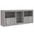 Servantă cu lumini LED, gri sonoma, 181,5x37x67 cm GartenMobel Dekor
