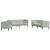 Set canapele Chesterfield cu perne rulou, 3 piese, gri, catifea GartenMobel Dekor