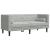 Set canapele Chesterfield cu perne rulou, 3 piese, gri, catifea GartenMobel Dekor