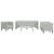 Set canapele Chesterfield cu perne rulou, 3 piese, gri, catifea GartenMobel Dekor